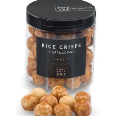 Love in a Box Chocolate Rice Crisps Cappuccino - milk and white crunchy chocolate balls