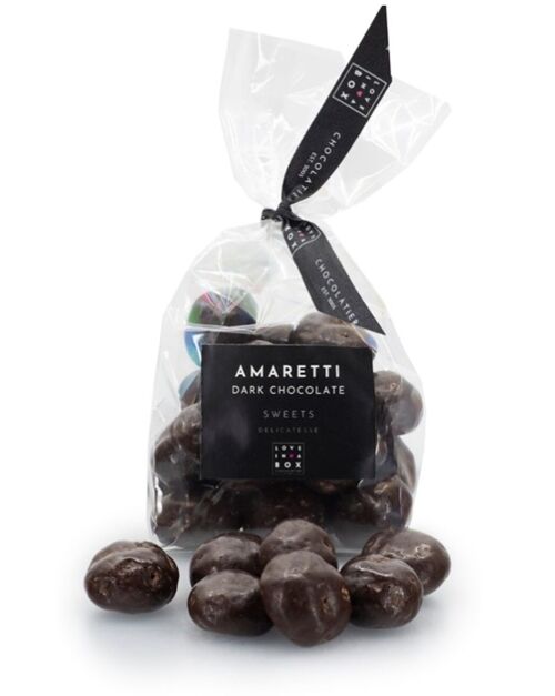 Amaretti Dark Chocolate - Amaretti cookies coated with dark chocolate