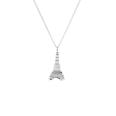 SILVER EIFFEL TOWER NECKLACE