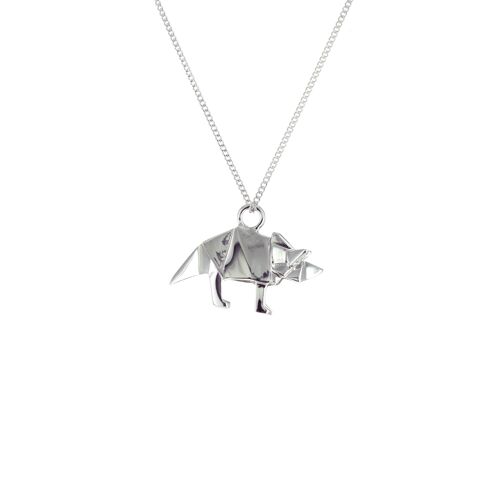 Tour de cou  triceratops argent