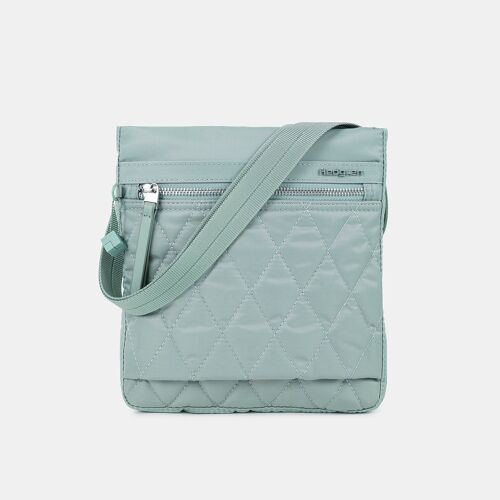 LEONCE Small Vertical Crossover RFID QUILTED SAGE 
