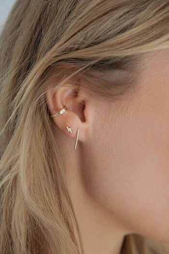 Boucles d'oreilles en or blanc clair 2