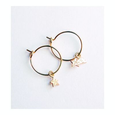 Baby hoop earrings Star / Shooting star - Must have