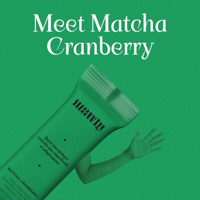 Barre énergétique Bio Matcha Cranberry aux superfoods et adaptogènes