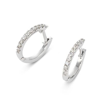 Diamond Earrings - 18Kt White Gold