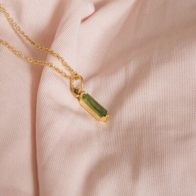 “Anika" Gemstone Necklace - Pink