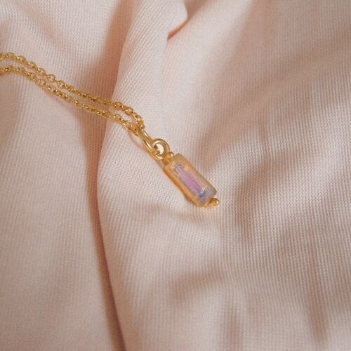 “Anika" Gemstone Necklace - Clear