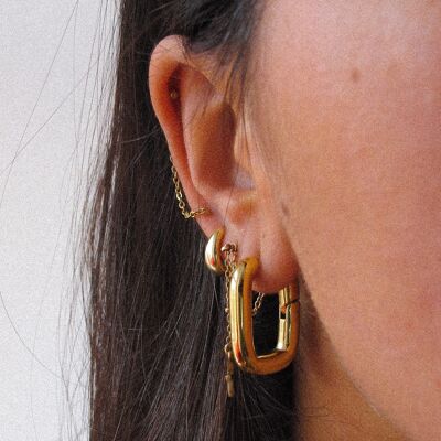 "Adara" Dreifach-Schleifen-Ohrringe aus Sterlingsilber
