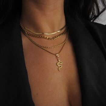 Collier Chaîne Double Croix "Elena" 2