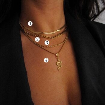 Collier Chaîne Double Croix "Elena" 3