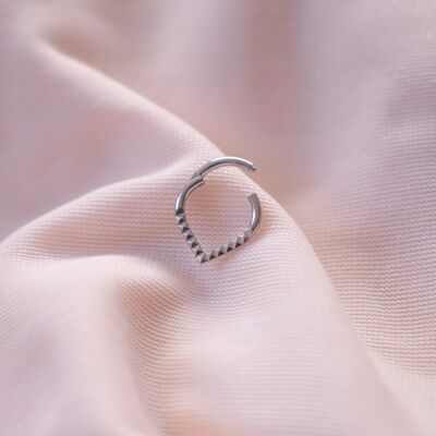 “Mona” Chunky Silver Septum Ring