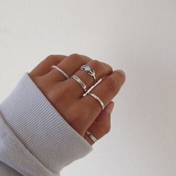 Bague en argent sterling "XOXO" 7