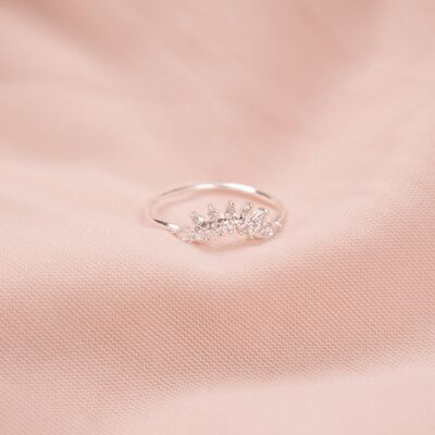 „Morgenröte“ Ring aus Sterlingsilber mit Zirkonia