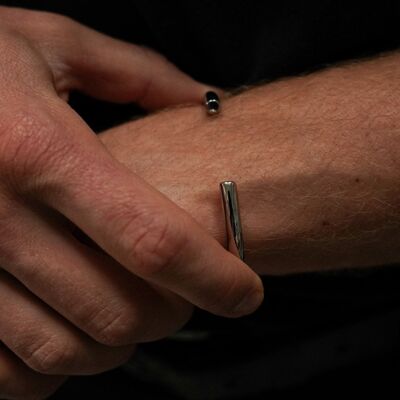 “Nicholas" Sterling Silver Feather Huggie
