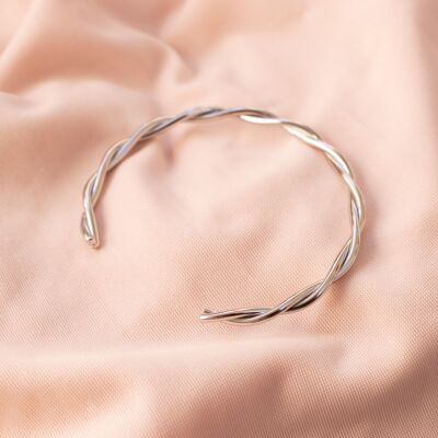 “Romilly" Silver Steel Bangle