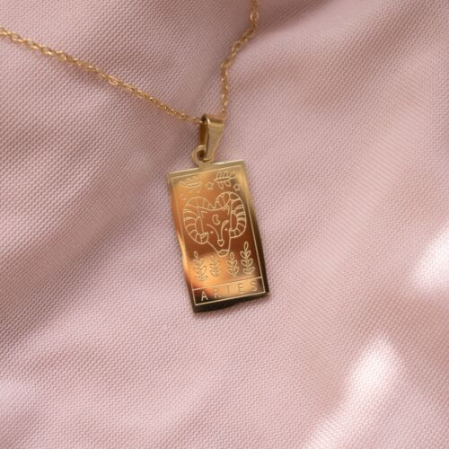 “Calderon” Astrology Tablet Necklace - Taurus