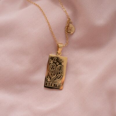 “Calderon” Astrology Tablet Necklace - Cancer