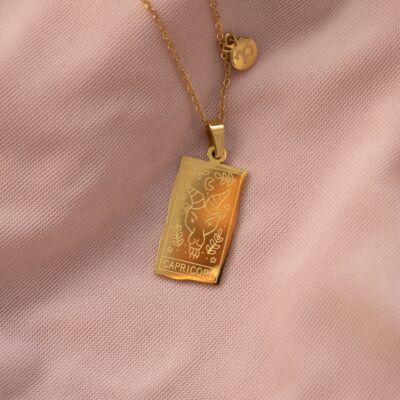“Calderon” Astrology Tablet Necklace - Pisces