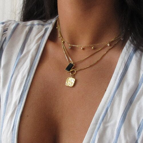 "Paige” Double Intertwined Chain Necklace