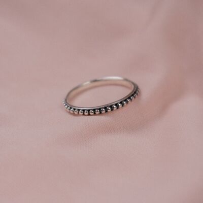 CLEARANCE "Belle” Sterling Silver Beaded Ring