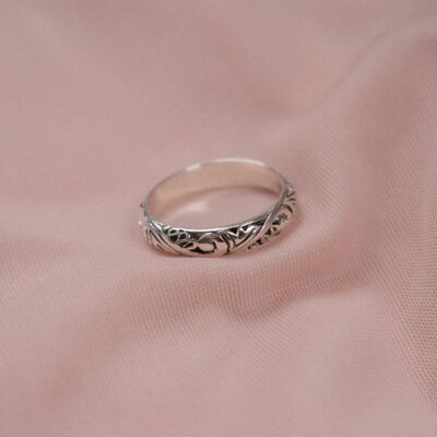 "Lottie” Textured Sterling Silver Ring