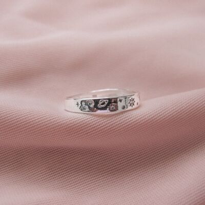 LIQUIDATION "Mallory" Bague tressée en argent sterling