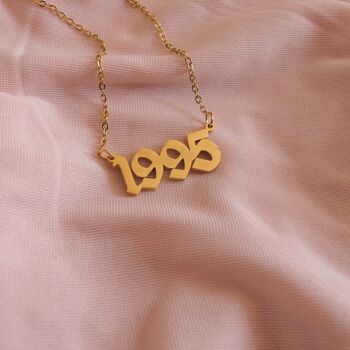 Collier avec date de naissance "90s Baby" 2