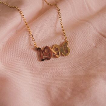 Collier avec date de naissance "90s Baby" 4