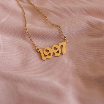 Collier avec date de naissance "90s Baby" 5