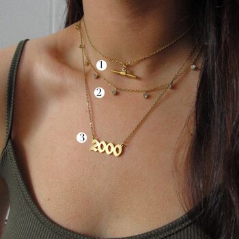 Collier avec date de naissance "90s Baby" 8