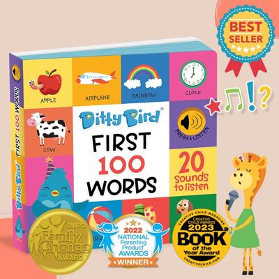 Mi libro de sonidos para aprender mis primeras 100 palabras en inglés - Ditty Bird 100 Words