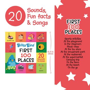 Mon livre sonore pour apprendre mes 100 premiers lieux à découvrir en anglais -Ditty Bird First 100 Places 3