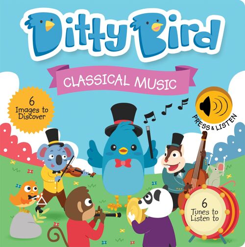 Livre sonore sur la musique Classique - Beethoven, Vivaldi,  Mozart, Chopin - Ditty Bird Classical Music