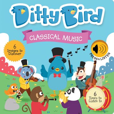 Livre sonore sur la musique Classique - Beethoven, Vivaldi,  Mozart, Chopin - Ditty Bird Classical Music
