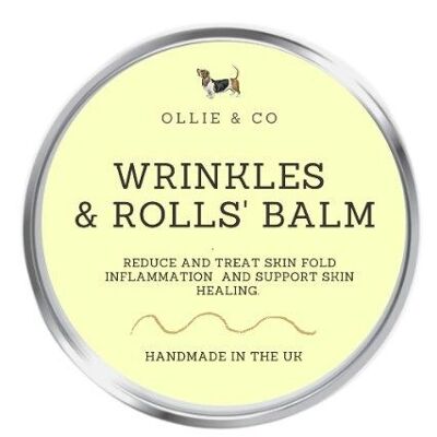 Wrinkles & Rolls' Skin Creases and Folds Natural Comfort Healing Balm for Dogs | Peau sujette aux dermatites