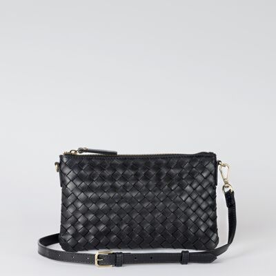 New Collection - Lexi Bag - Black Woven Classic Leather