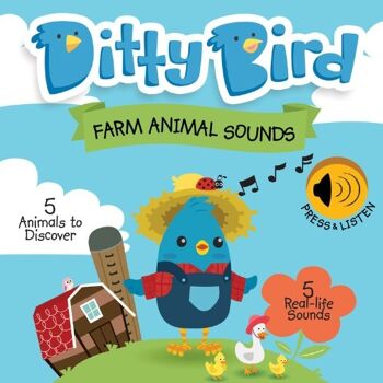 Livre sonore pour découvrir les animaux de la ferme en anglais - Ditty Bird Farm Animal Sounds 2