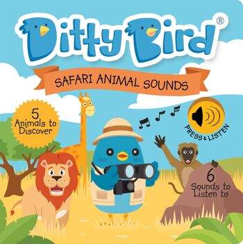 Livre sonore Ditty Bird Safari Animal Sounds 1