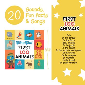Mon livre sonore pour apprendre mes 100 premiers animaux en anglais - Ditty Bird First 100 Animals 4