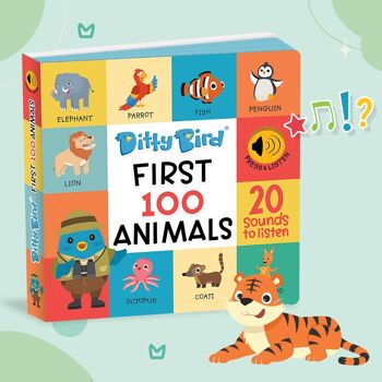 Mon livre sonore pour apprendre mes 100 premiers animaux en anglais - Ditty Bird First 100 Animals 1