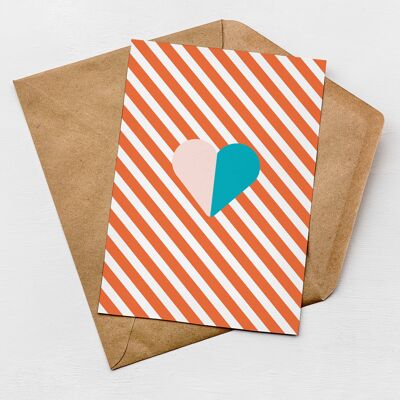 Love Card | Modern Heart Card | Greetings Card