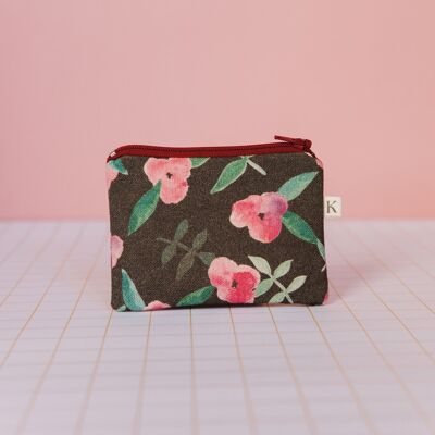 Dark flower purse