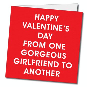 Joyeuse Saint-Valentin d'une magnifique petite amie à une autre carte de voeux Lgbtq +. 2