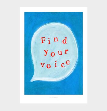 A3 Trouvez votre voix | Impression d'art d'illustration 3