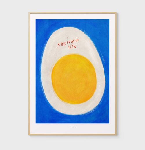A3 Eggstatic life | Illustration art print