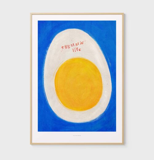 A4 Eggstatic life | Illustration art print