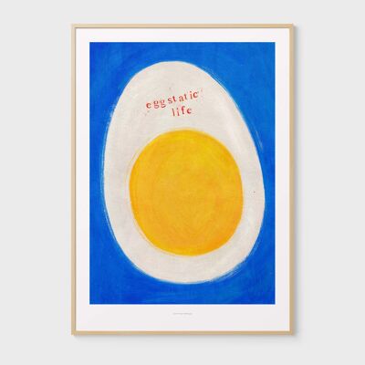 A4 Eggstatic vie | Impression d'art d'illustration