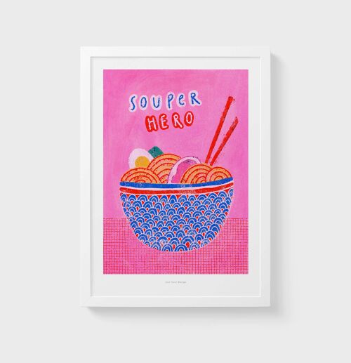 A4 Souper Hero | Illustration art print