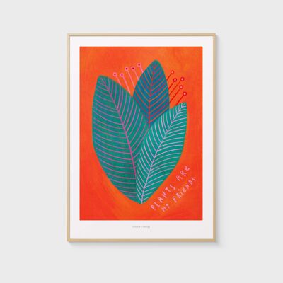 A3 Pflanzen sind meine Freunde | Illustration Kunstdruck