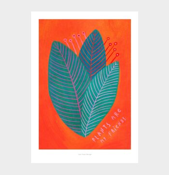 Les plantes A4 sont mes amies | Impression d'art d'illustration 3